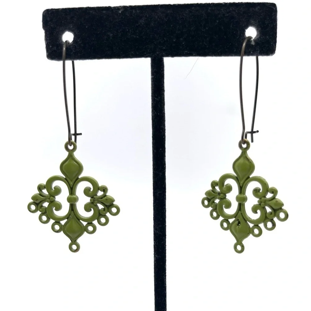Boho Metal Painted Earrings